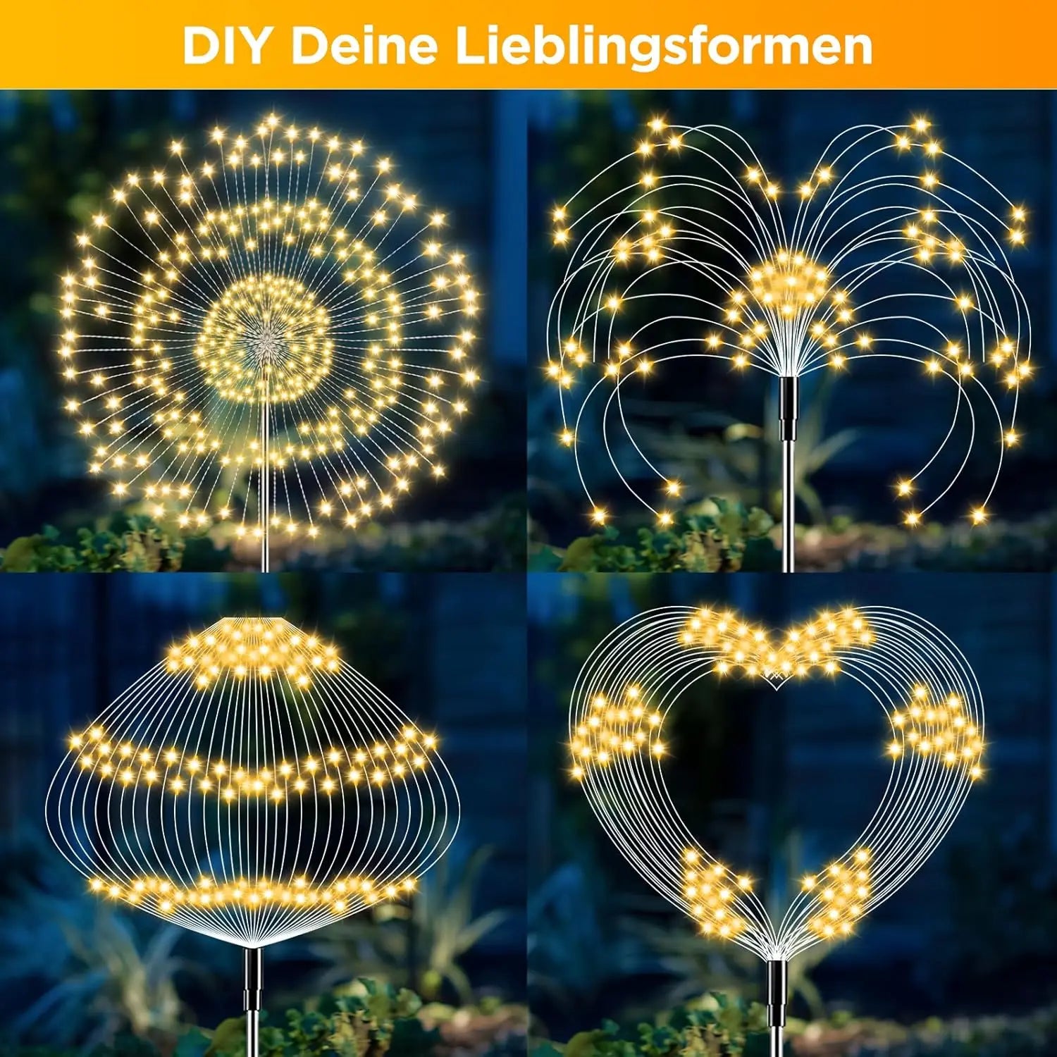 Solar Lights for Outdoor Garden 60/200/420LED Lighting Lawn Decor