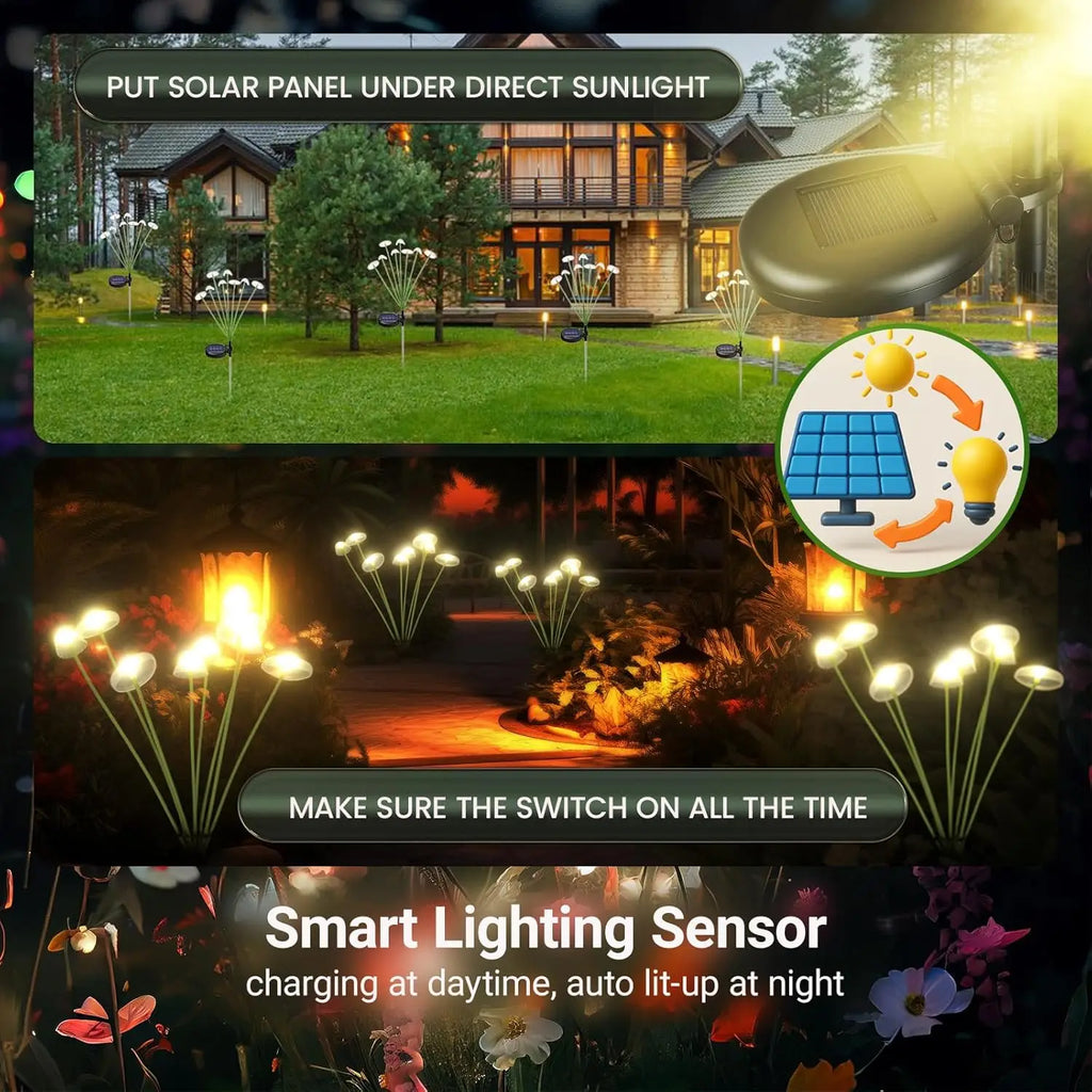 LED Solar Jellyfish Mushroom Lamp