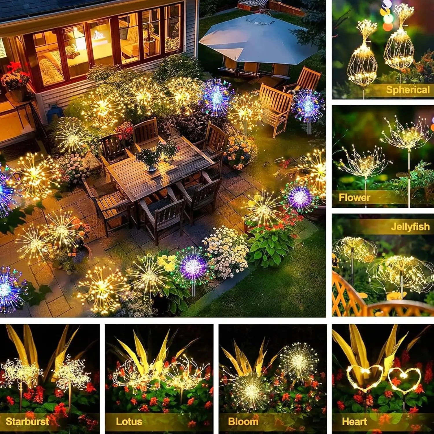 Solar Lights for Outdoor Garden 60/200/420LED Lighting Lawn Decor