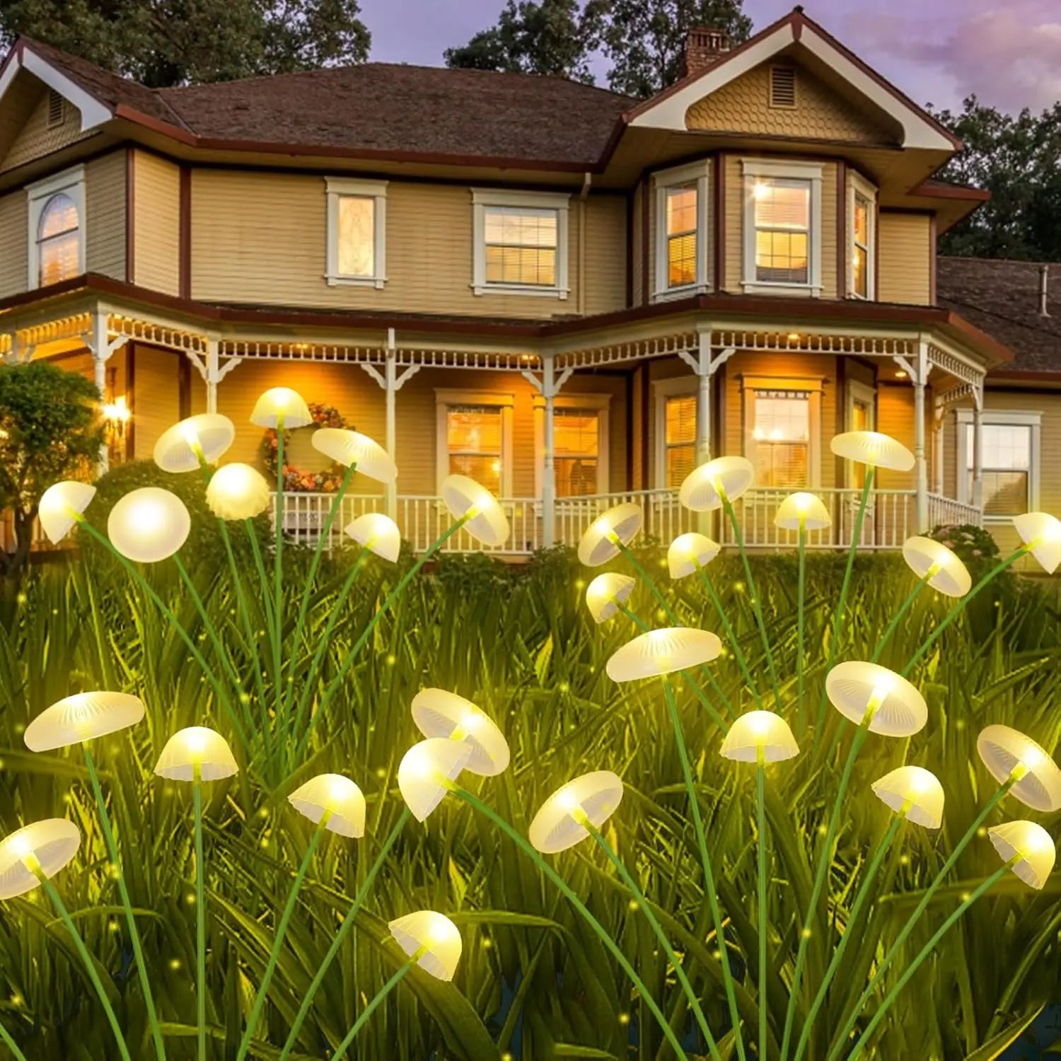 LED Solar Jellyfish Mushroom Lamp