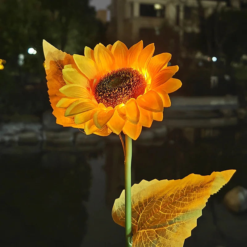 3 Heads 1 Head Solar Simulation Sunflower LED Lights