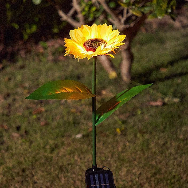 3 Heads 1 Head Solar Simulation Sunflower LED Lights