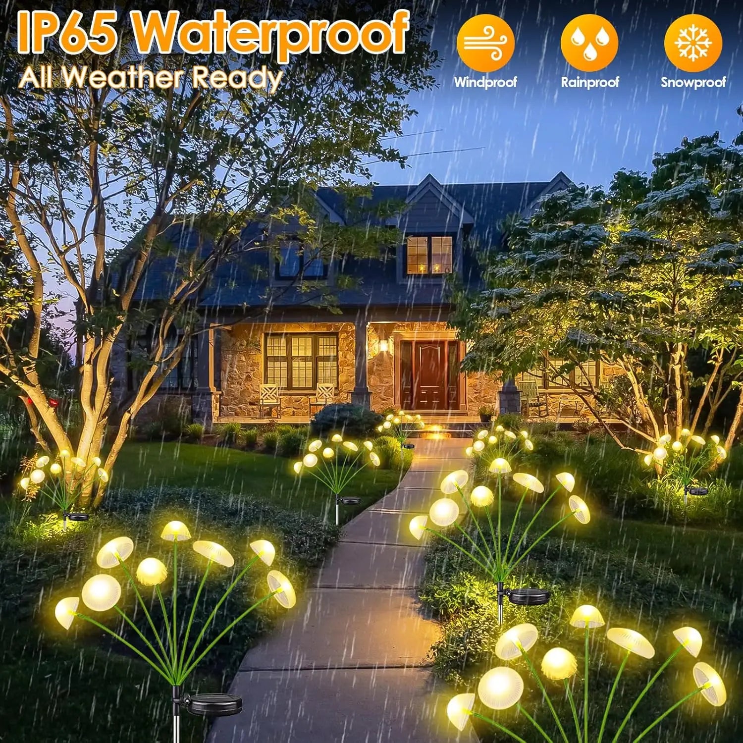 LED Solar Jellyfish Mushroom Lamp
