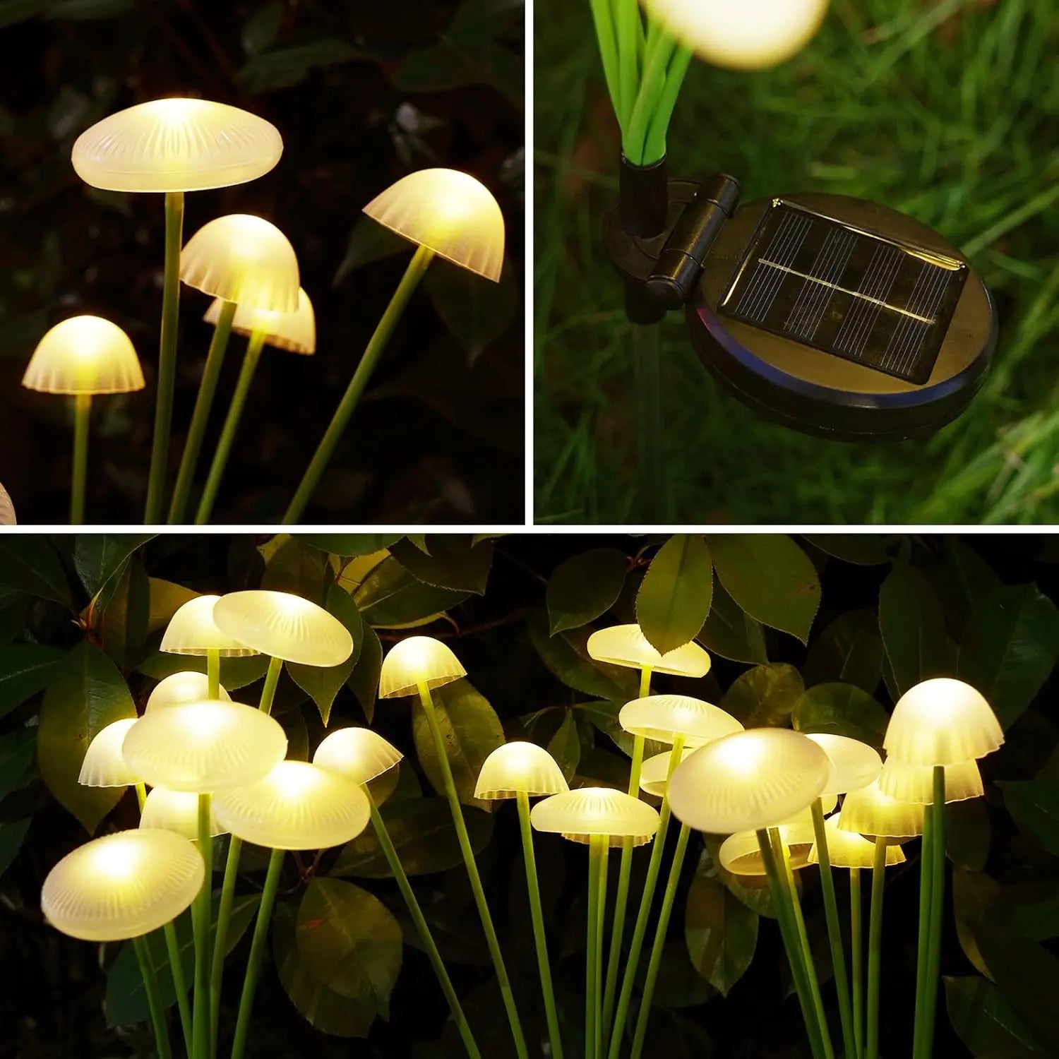 LED Solar Jellyfish Mushroom Lamp