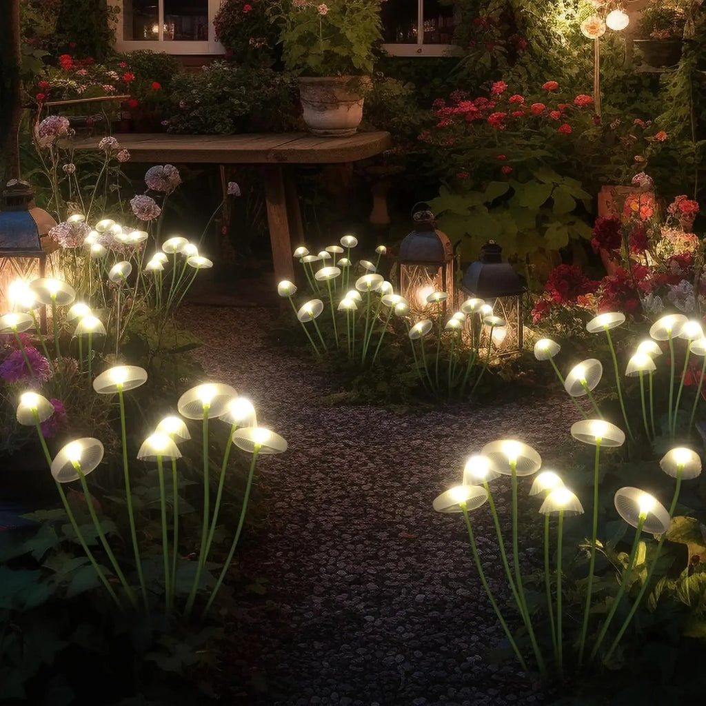 LED Solar Jellyfish Mushroom Lamp